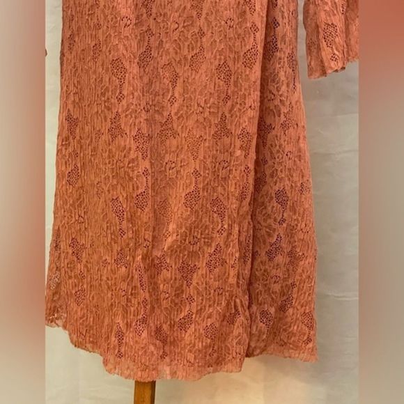Small Maurice’s blush pink off the shoulder lined lace midi mini dress - Picture 7 of 13